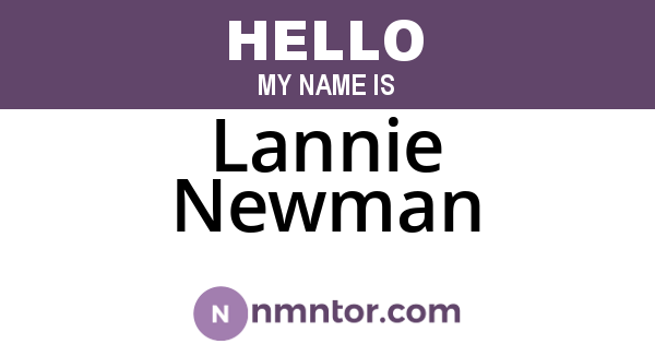 Lannie Newman