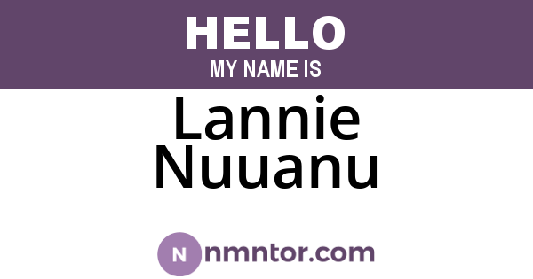 Lannie Nuuanu