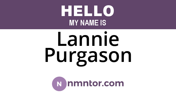Lannie Purgason