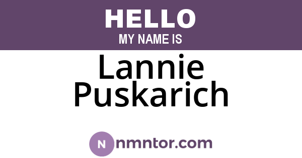 Lannie Puskarich