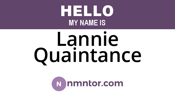 Lannie Quaintance