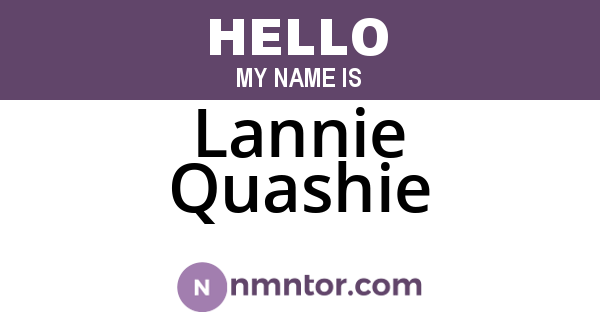 Lannie Quashie