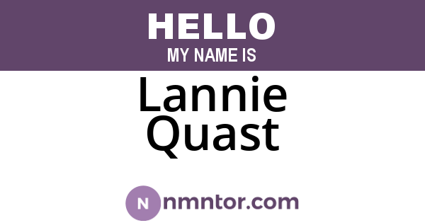 Lannie Quast