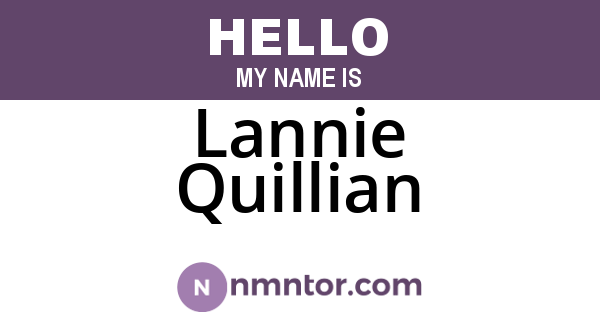 Lannie Quillian