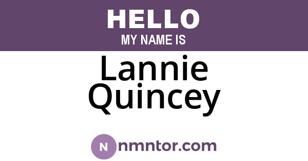 Lannie Quincey
