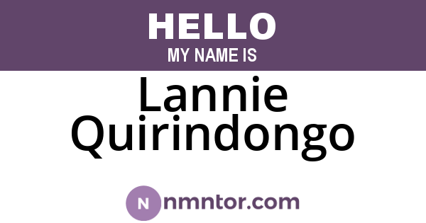 Lannie Quirindongo