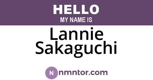 Lannie Sakaguchi