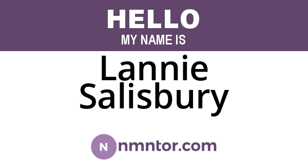 Lannie Salisbury