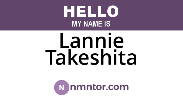 Lannie Takeshita