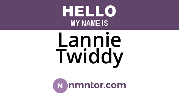 Lannie Twiddy