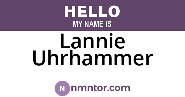 Lannie Uhrhammer