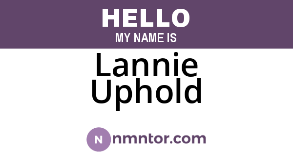 Lannie Uphold