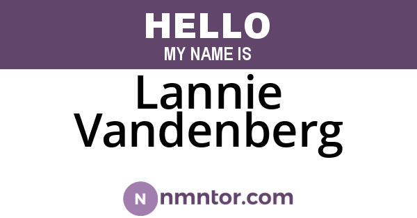 Lannie Vandenberg