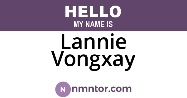 Lannie Vongxay