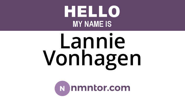 Lannie Vonhagen