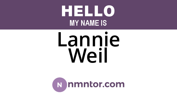 Lannie Weil