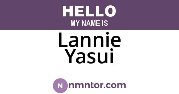 Lannie Yasui
