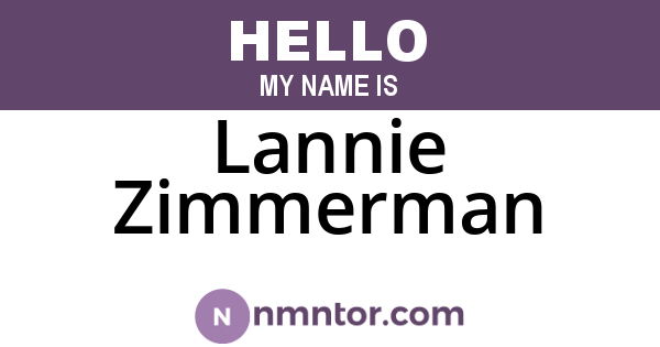 Lannie Zimmerman