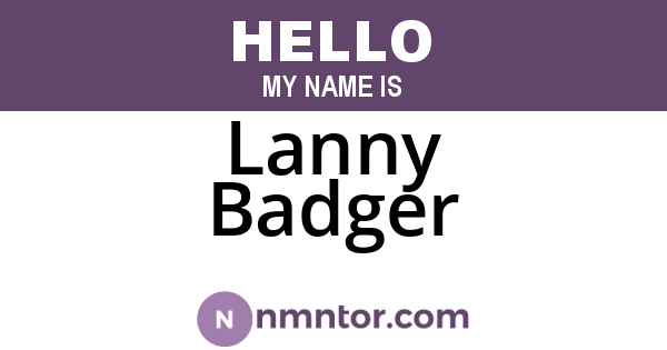 Lanny Badger
