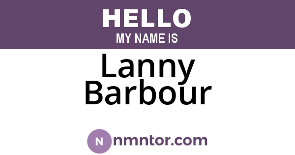 Lanny Barbour