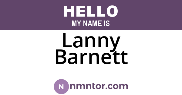 Lanny Barnett