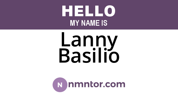 Lanny Basilio