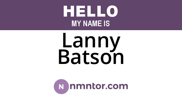 Lanny Batson