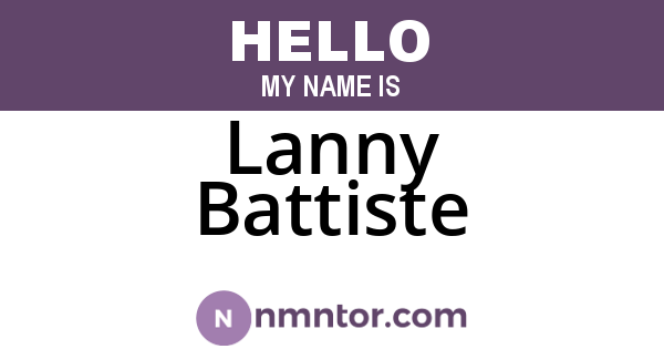 Lanny Battiste
