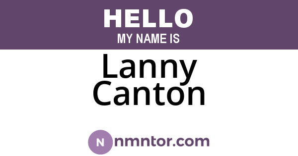 Lanny Canton