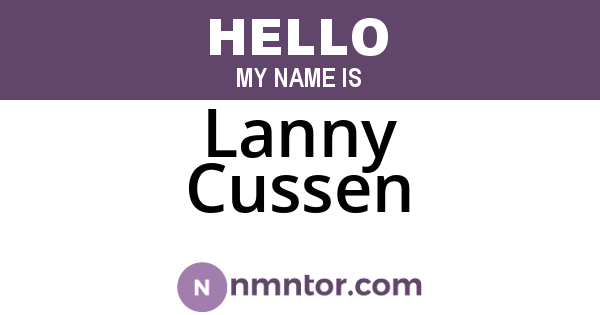 Lanny Cussen