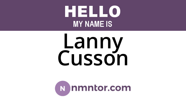 Lanny Cusson