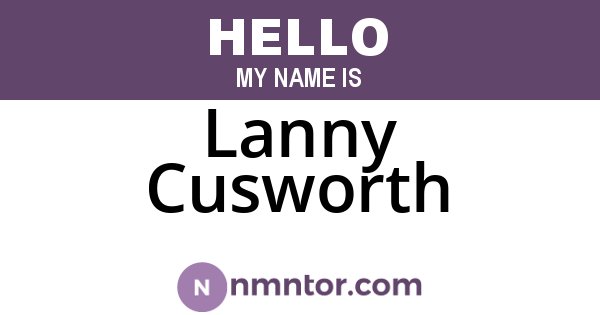Lanny Cusworth