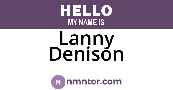 Lanny Denison
