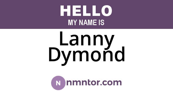 Lanny Dymond