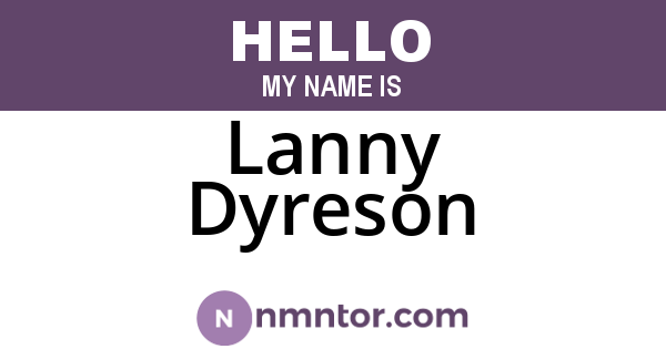 Lanny Dyreson