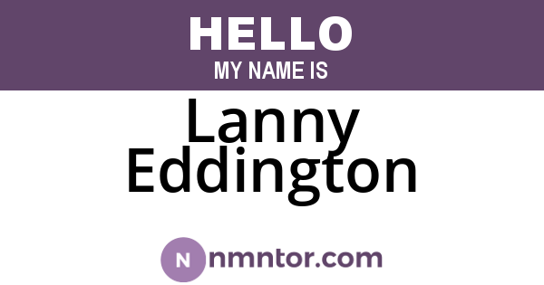 Lanny Eddington