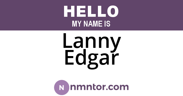 Lanny Edgar