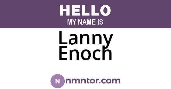 Lanny Enoch