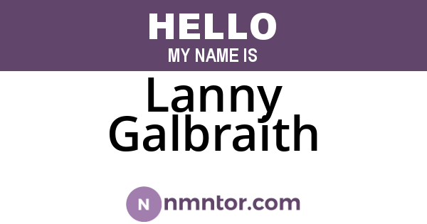 Lanny Galbraith