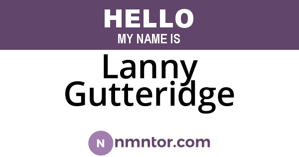 Lanny Gutteridge