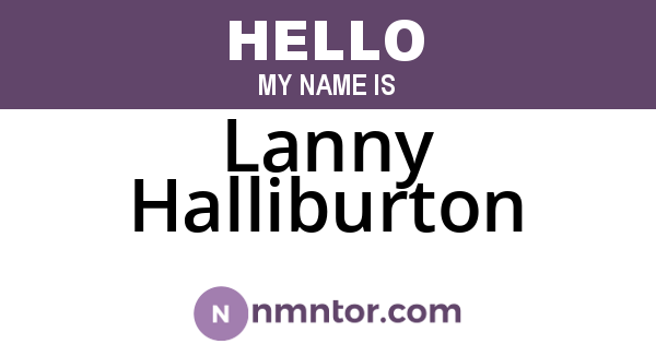 Lanny Halliburton