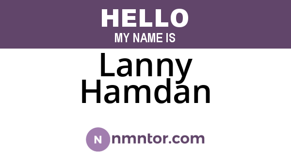 Lanny Hamdan
