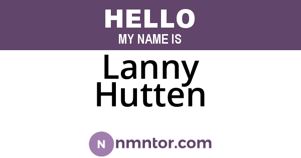 Lanny Hutten