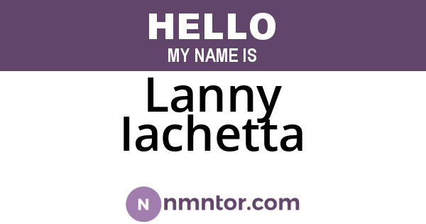 Lanny Iachetta