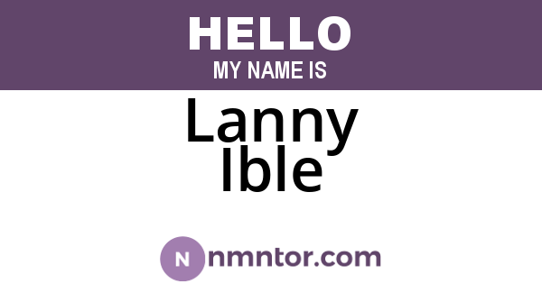 Lanny Ible