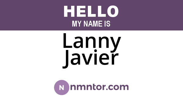 Lanny Javier