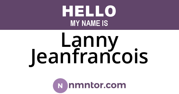 Lanny Jeanfrancois