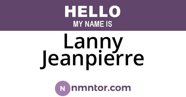 Lanny Jeanpierre