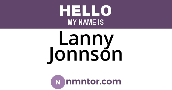 Lanny Jonnson