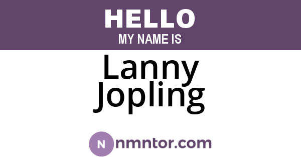 Lanny Jopling